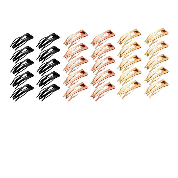 UP 30X Double-grip Hair Clips Metal Snap Barrettes Hair Styling Tool Women Girls