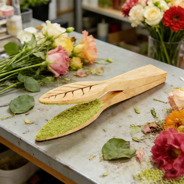 2PCS Wooden Plant Leaf Cleaning Tongs Indoor Plant Leaf Dust Cleaner 25CM