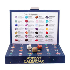 Crystal Advent Calendar Kids 2026 – 24 Day Gemstone & Mineral Christmas Countdown