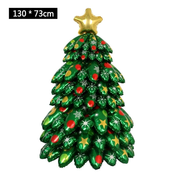 Large Christmas tree foil balloon, 130 x 73 cm