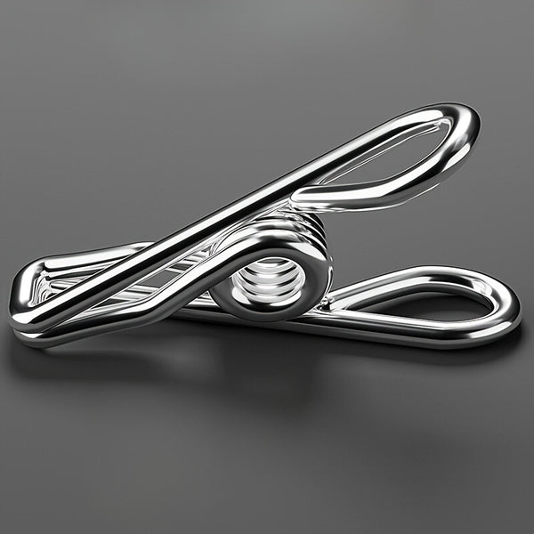 2PCS Stainless Steel Clothes Hanger Drying Rack with 20 Clips