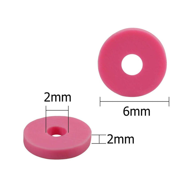 6400 Pack 6mm Polymer Clay Beads – Multicolor Flat Round Spacer Beads for DIY Bracelet and Jewelry Making