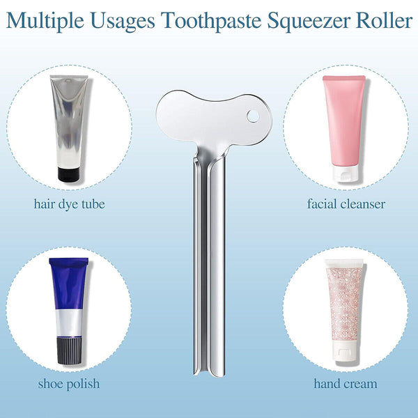 Stainless Steel Tube Toothpaste Squeezer Easy Key Dispenser Roller Tube Wringer