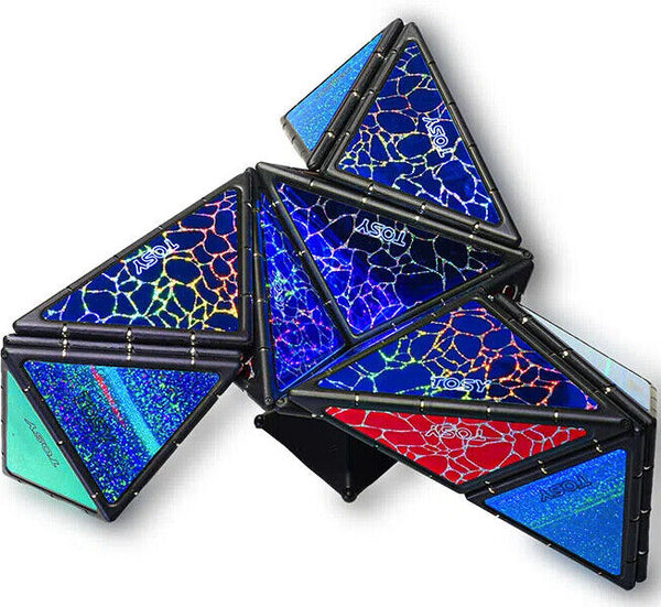 Magnet Pyramid Glow Transforms Glowing Design Fidget Sensory Toy Spinner