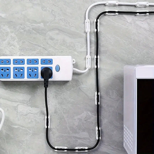10X Plastic Cable Management Clip And Suitable For Home Office Organization  A