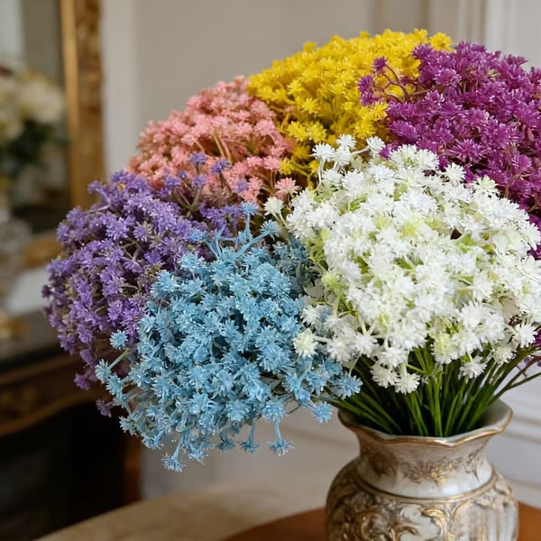 60PCS Artificial Baby’s Breath Gypsophila Silk Flowers Bouquet Decoration