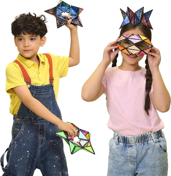 Magnet Pyramid Glow Transforms Glowing Design Fidget Sensory Toy Spinner