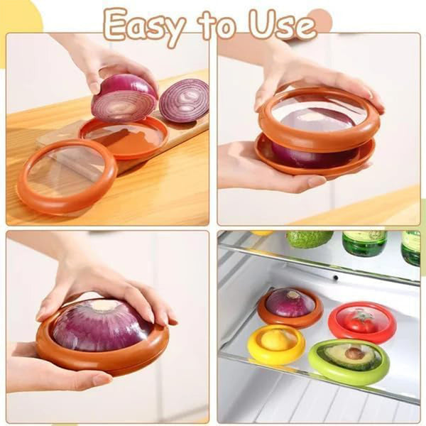 4PCS Reusable Fruit Storage Box Vegetable Storage Container for Fridge Portable