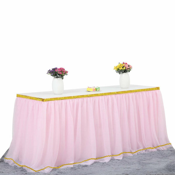 Table Skirt Tutu Tulle Table Dress Table Cloth Covers Wedding Party Table Decor