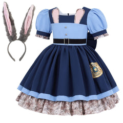 Police Officer Costume Girls - Bunny Ear Book Week Dress Up Set