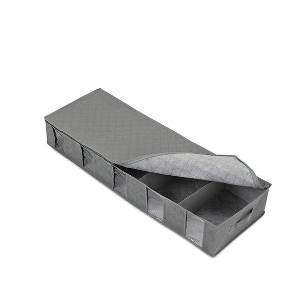 5 Compartments Clothes Shoes  Organizer Box Bag Under Bed Storage