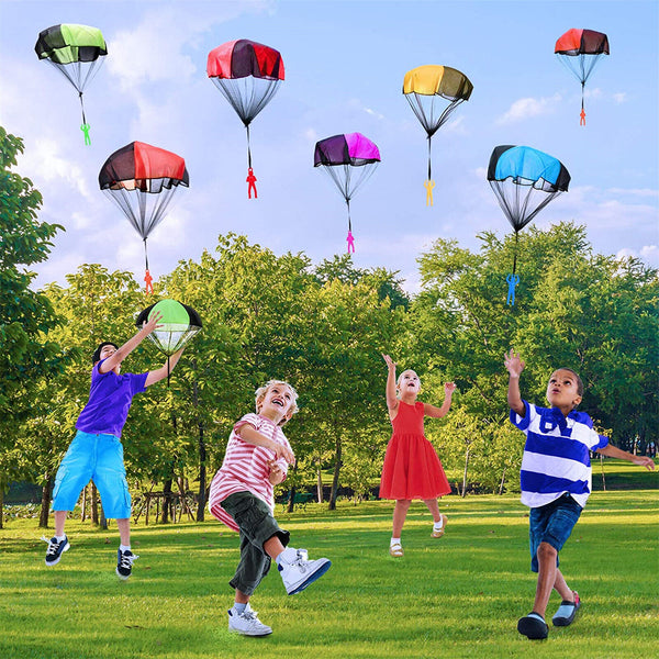 Hand Throwing Mini Soldier Parachute Funny Toy Kid Outdoor Game Play