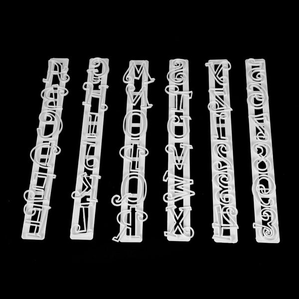 30PCS Alphabet Number Letter Cake Decorating Mold Fondant Icing Cutter Mould Set
