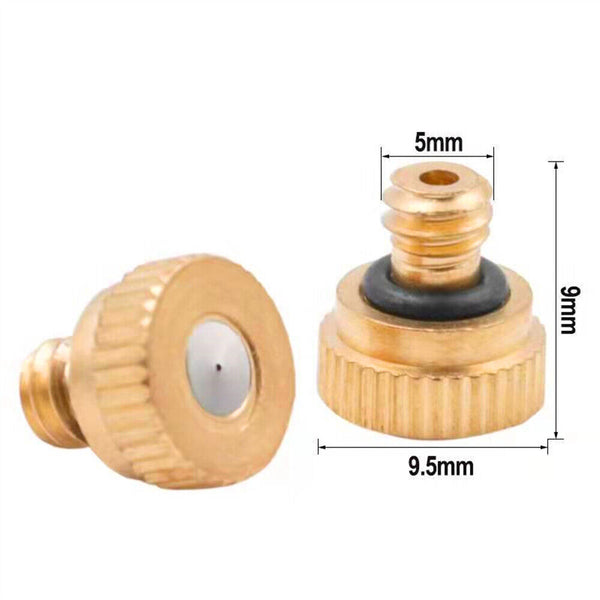30pcs Brass Misting Nozzles Water Mister Sprinkle fits Cooling System 3/16 0.3mm