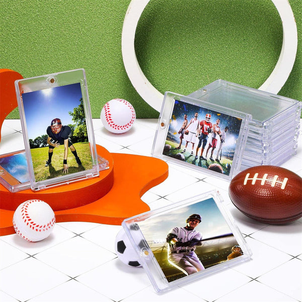 50Set Magnetic Card Holder 35pt Baseball Card Holders Hard Card Stand Trading AU