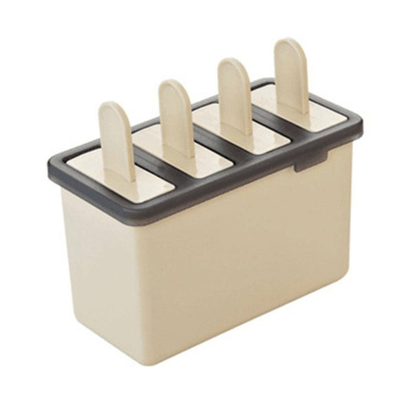3PCS 4 Cells Block Moulds Ice Cream Mold Icy Pole Jelly Pop Popsicle Maker Mould