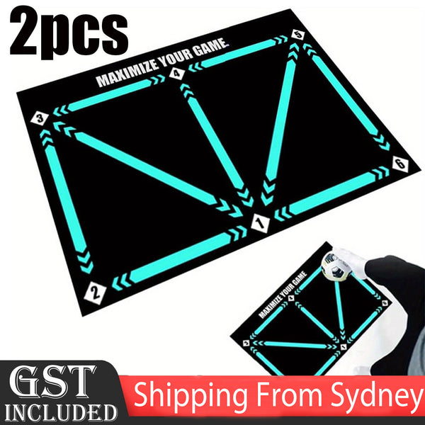 2x Football Training Mat Non Slip Kid Adult Dribble Training Carpet Sports
