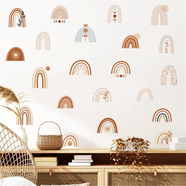 21 Boho Rainbows Removable Wall Decals Stickers Nursery Kids Bedroom AU SELLER