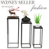 Geometric metal stand set three black iron frames for weddings