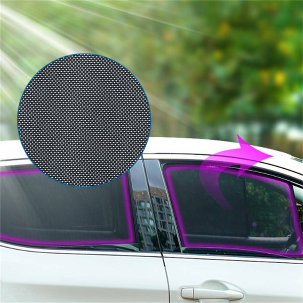 4PCS Magnetic Car Window Sun Shade UV Protection Front+Rear Side Window Curtain