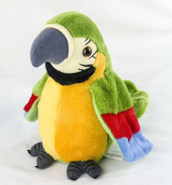 Talking Parrot Plush Toy Repeats What You Say Interactive Record Bird Kids Gift