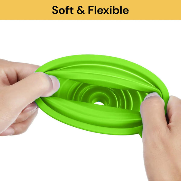 Silicone Collapsible Funnel Set | Mini Foldable Funnel + Cleaning Brush + 7 Labels