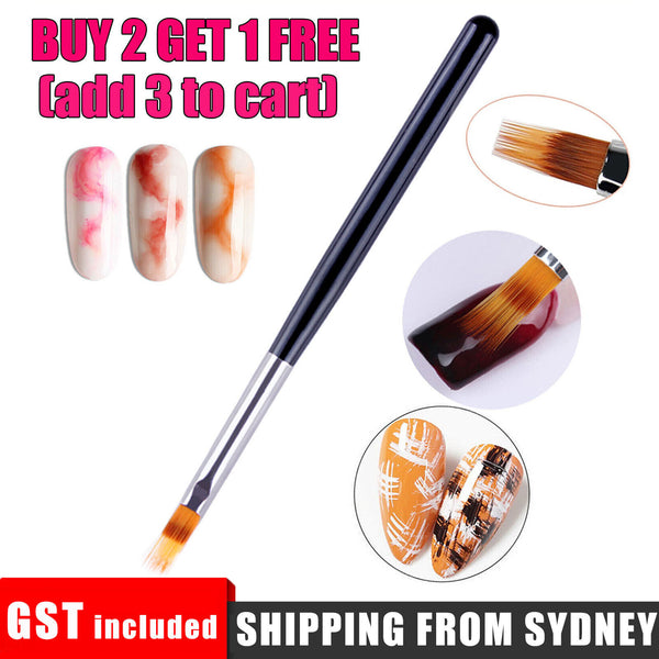 1PC Lace-Brush UV Nail Art Brush Manicure Drawing Tool Art Gel Wooden AU SELLER