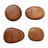 4pcs Walnut Wooden Wall Hooks | Modern Coat Hat Rack Hooks for Home Decor