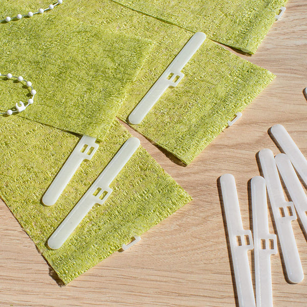 60pcs Vertical Blind Top Hangers 100mm | Curtain Slat Double Hole Replacement Clips