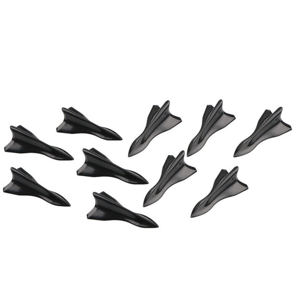 10PCS Vortex Generator Diffuser Car Shark Fin Bumper ABS Black Roof Spoiler