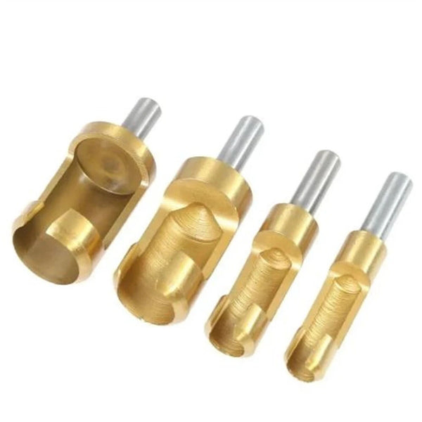 4X/Set Titanium Coated Plug Cutter Hole Wood Timber Shank Drill Bit Tools 6-16mm