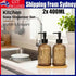 Soap dispenser bottles 2 pack 400ml refillable amber pump bottles