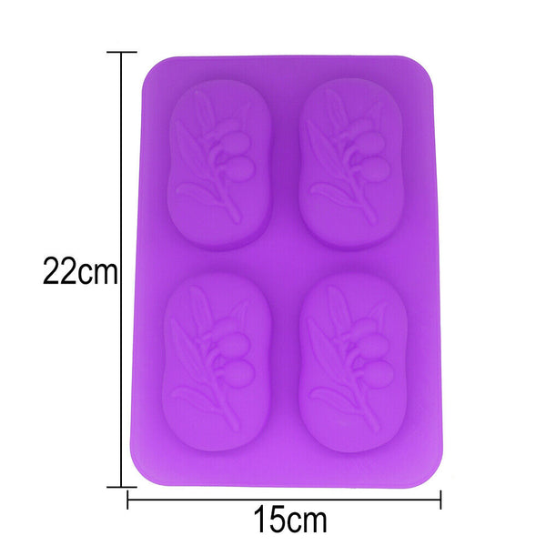 4 Cavity  Olive Tree Shape Handmade Cake Mould   Craft Tools   Soap Mold