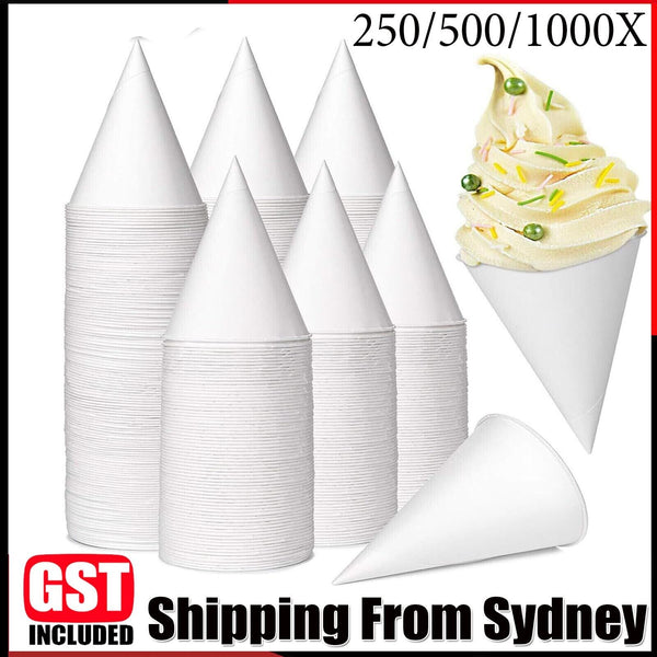 Cone Cups Snow Cone Cups Coated Leakproof Cone Cups for Slush Shave