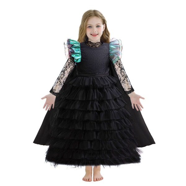 Girl in Wicked Elphaba witch costume with cape and hat - Book Week - Lets Party