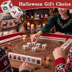 Christmas Dice Set - 6 Picture Dice for Mahjong, Board Games and Christmas Party Games, 2.5cm