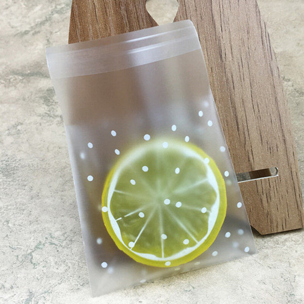 100PCS Clear Dots Self Adhesive Cookie Gift DIY Bag Plastic Candy Wrapping Bags