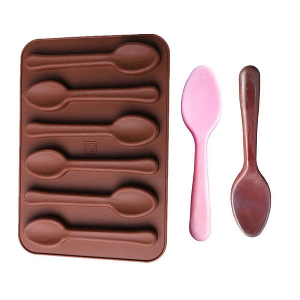 Silicone Spoon Shape Chocolate Mold Kitchenware Jelly Ice Mould Cake Baking Tool
