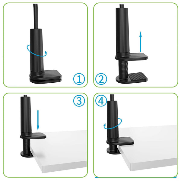 Gooseneck Phone Holder Bed Mount | Flexible 360° Rotating Clip Stand for Desk & Sofa