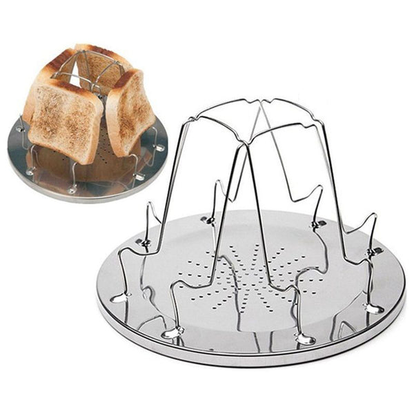 Toast Rack Stove Toaster Breakfast Cooking Sandwich Folding Tray Outdoor Camping