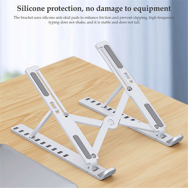 Foldable Laptop Stand and Tablet Holder – Adjustable Portable Desktop Riser for Notebook, iPad and Tablet
