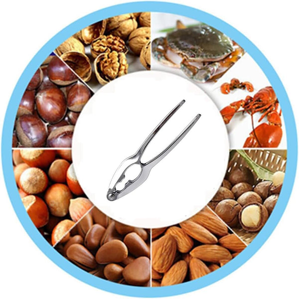 Nut Cracker Plier Sheller Opener Walnut Almond Chrome Kitchen NutCracker