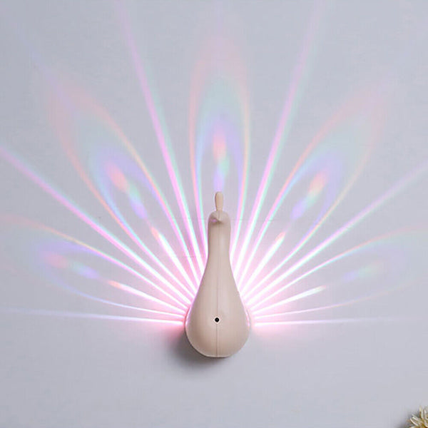 LED Home Decor wall lamp Peacock Projection Lamp Remote Control Night Light