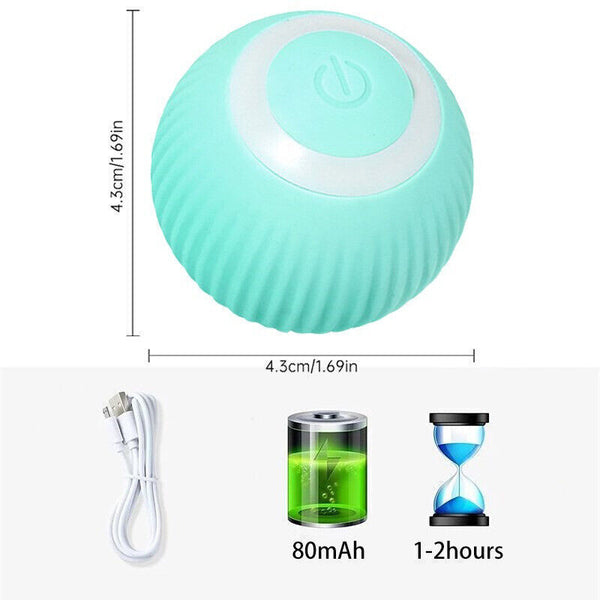 Automatic Rolling Ball Smart Electric Self-moving Pet Cat Dog Interactive Toy AU