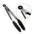 4pcs Silicone Kitchen Tongs | BPA Free Stainless Steel Non-Stick Cooking Tongs