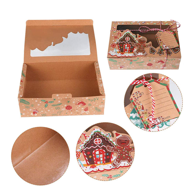 Christmas Cookie Candy Boxes Baking Gift Box Holiday Christmas Treat Box