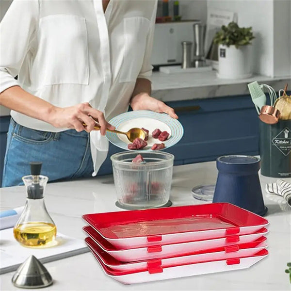 Creative Food Preservation Tray Food Fresh Keeping Food Storage Kitchen AU