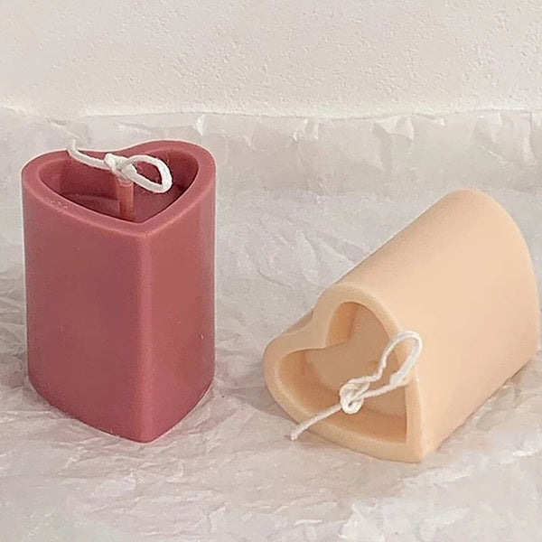 3D Hot Love Heart Candle Mould Soap Aromatherapy Candle Mold Craft Making DIY AU