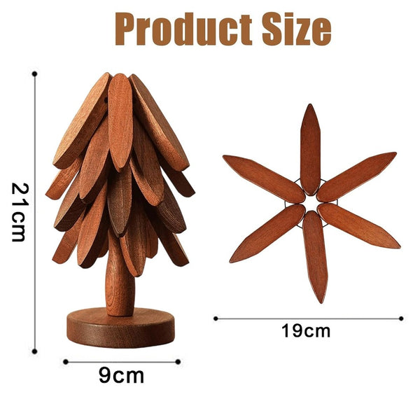 Trivet size: stand 21 cm tall with a 9 cm base, trivet 19 cm across when open