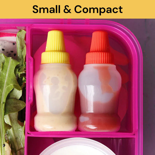 2X Mini BBQ Squeeze Bottle Sauce Bottles Ketchup Mustard Condiment Dispenser AU